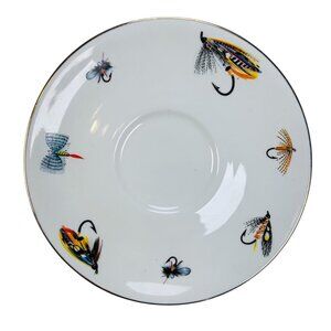 Eximious England China Fly Fishing Lure Design Plate Hobby Collectible